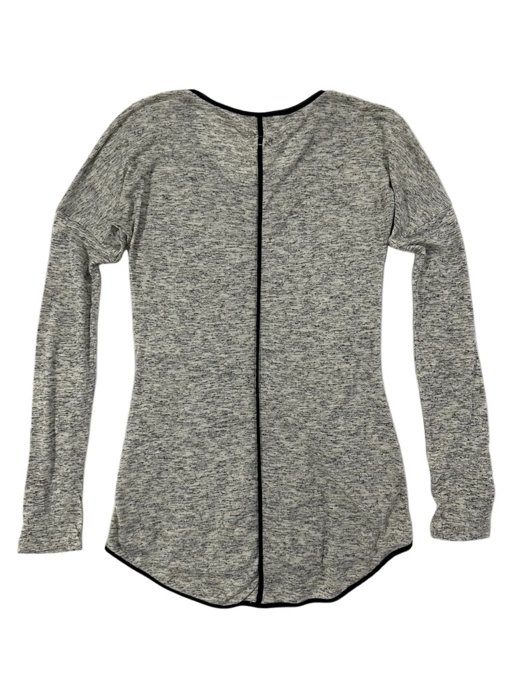 Rag & Bone New York Marled Knit Scoop Neck Long Sleeve Black Trim Top Size S - Picture 3 of 10